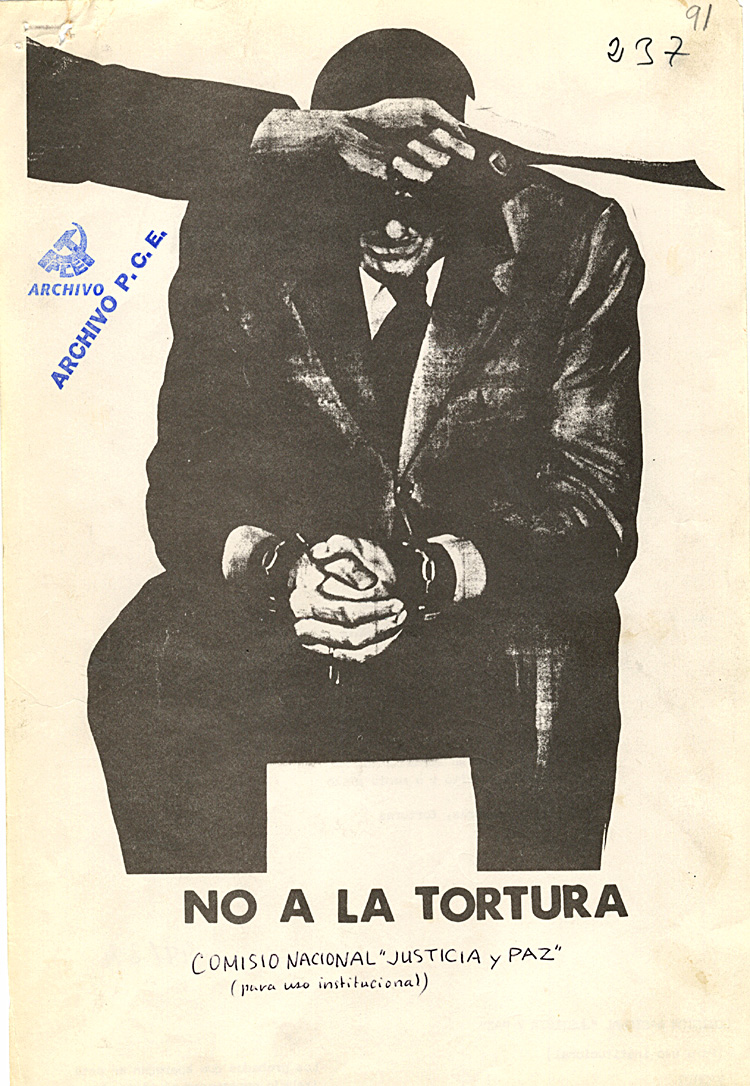 Cartel de propaganda contra la tortura 2